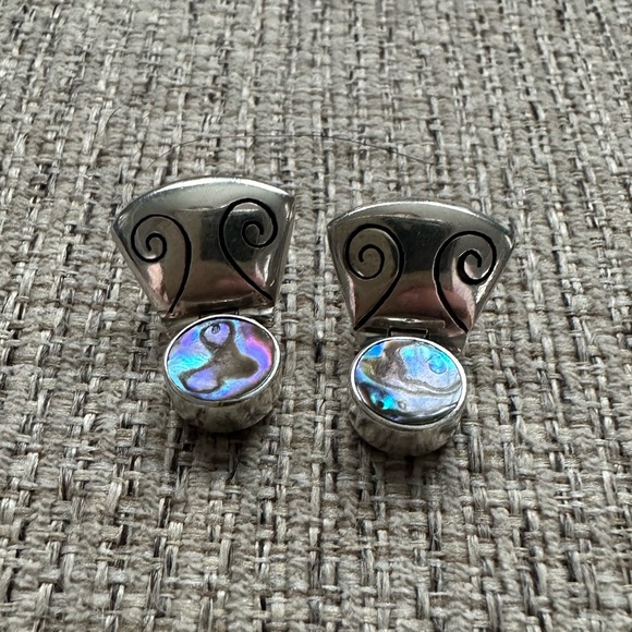 925 Sajen Abalone earrings and pendant set